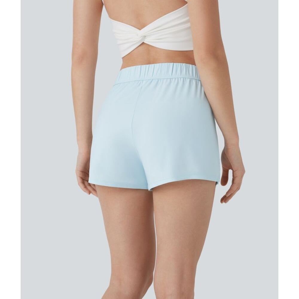 NEW Halara Running Shorts Blue Quick Dry Zipper Pocket Athletic Gym Active XS - Picture 3 of 11